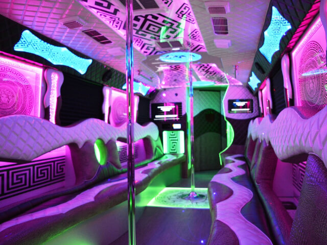 Party bus stripper poles