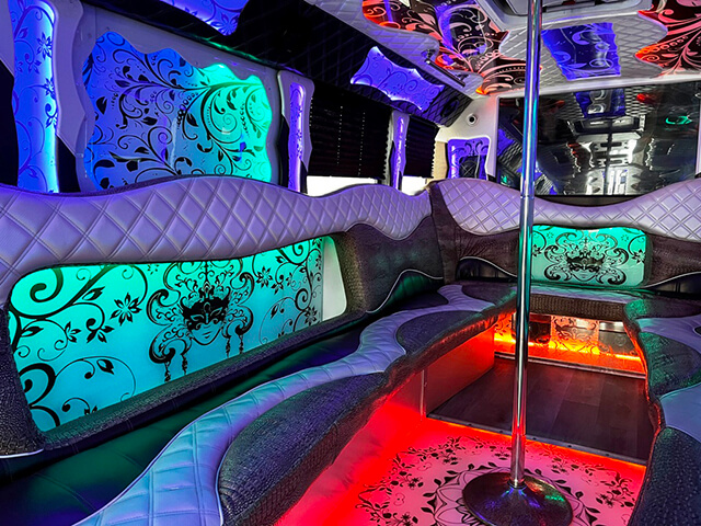 Sound system on party bus